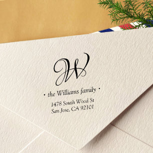 Rücksendeadresse für Monogramm und Minimalistische Permastempel