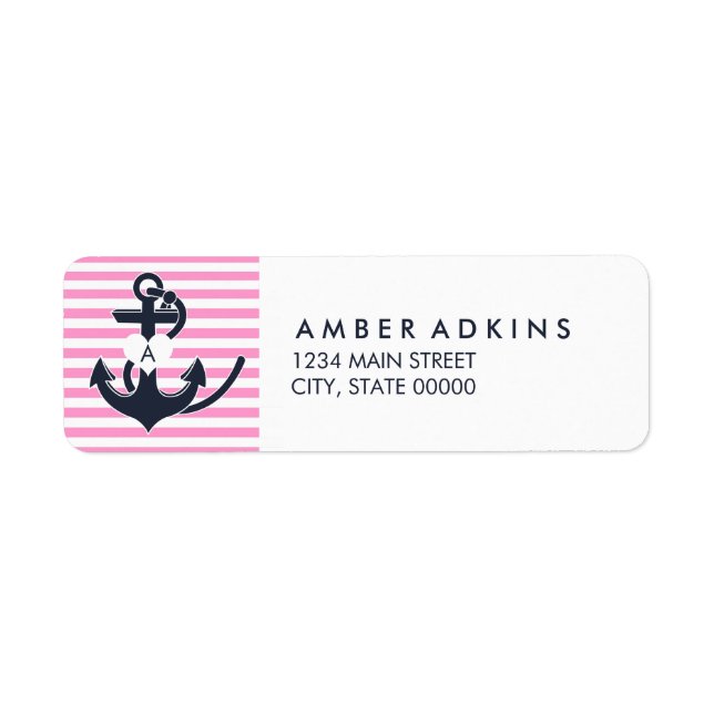 Rücksendeadresse für Nautic Anchor Monogram (Vorne)