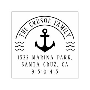 Rücksendeadresse für Nautische Anker und Waves Permastempel