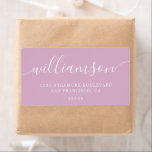 Rücksendeadresse für Pink-Lavendel-Skripte<br><div class="desc">Diese eleganten pinkfarbenen Lavendel-Rücksendeadressen-Aufkleber mit weißer Schrift eignen sich ideal für Hochzeiten,  Familienpost oder besondere Anlässe. Ihr moderner Stil macht sie zu einer perfekten Touch für Briefumschläge,  Geschenke und Pakete,  die jedem Detail einen besonderen Charme verleihen.</div>