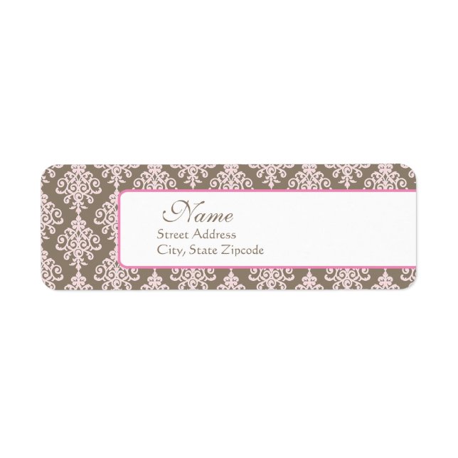 Rücksendeadresse für Rosa und Braun (Vorne)