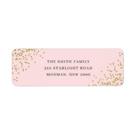 Rücksendeadresse für Rosa und Gold Glitzer