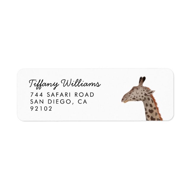 Rücksendeadresse für Safari Animal Giraffe (Vorne)