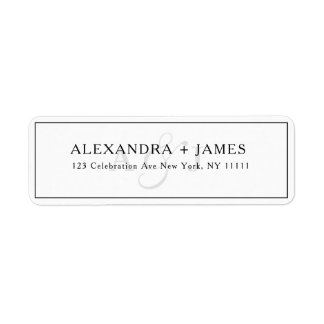 Rücksendeadresse für Skriptmonogramm-Typografie