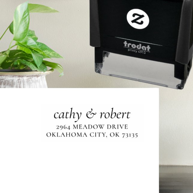 Rücksendeadresse für stylische Couple Names Permastempel (Von Creator hochgeladen)
