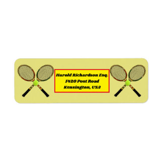 Rücksendeadresse für Tennis
