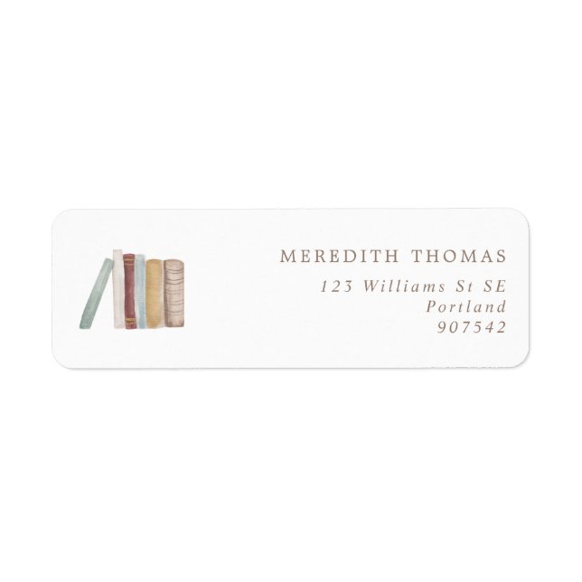 Rücksendeadresse für Vintage Aquarellbücher (Vorne)