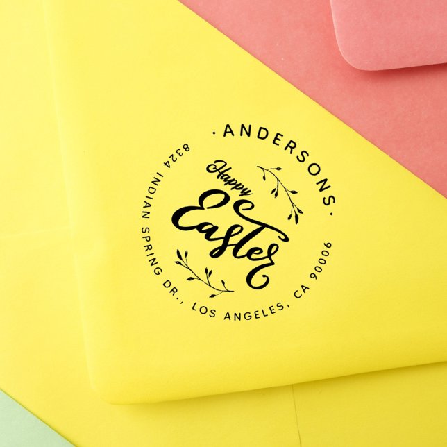 Rücksendeadresse für Vintage Skriptglücke Osterfam Gummistempel (Von Creator hochgeladen)