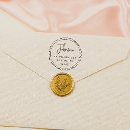 Rücksendeadresse für whimsical Frame Script Gummistempel