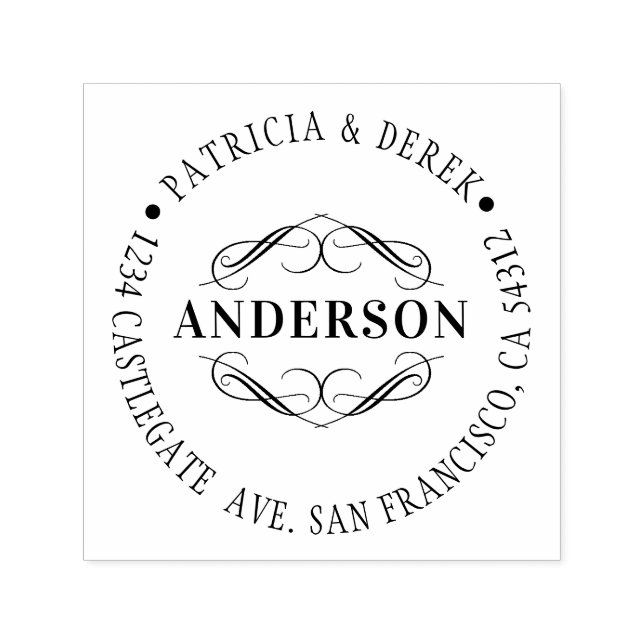 Rücksendeadresse geblüht permastempel (Design)