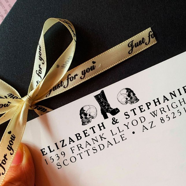 Rücksendeadresse Gothic Hochzeitskunst Permastempel (Von Creator hochgeladen)