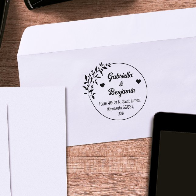 Rücksendeadresse, Hochzeit oder Familie Gummistempel (Von Creator hochgeladen)