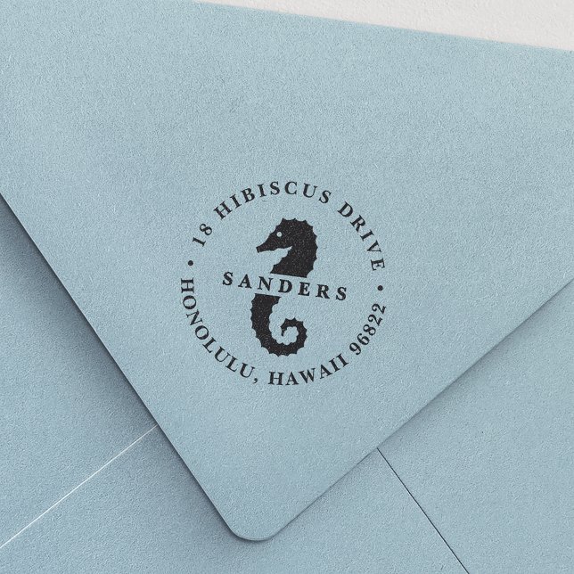 Rücksendeadresse im Sommer Seepferd Gummistempel (Von Creator hochgeladen)