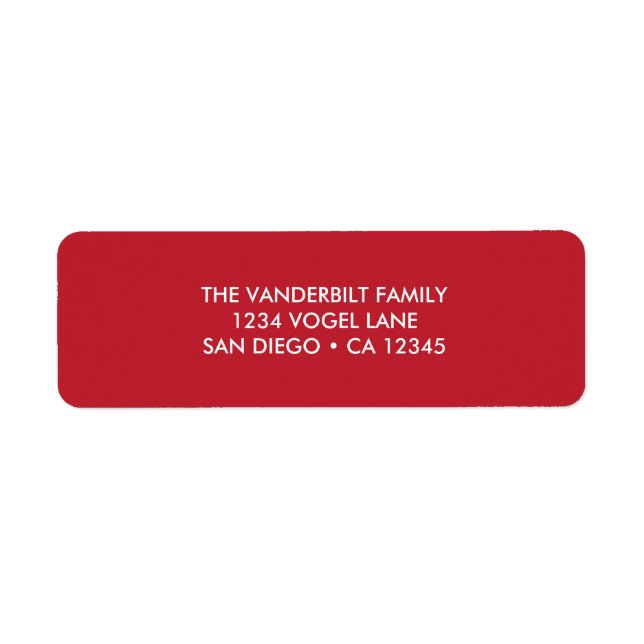 Rücksendeadresse-Label in Berry (Vorne)