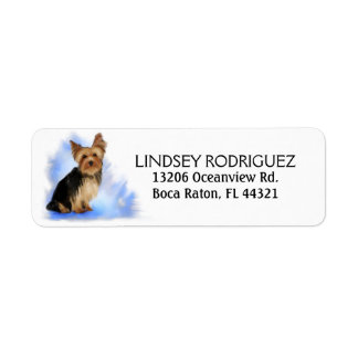 Rücksendeadresse Label - Yorkie Yorkshire Terrier