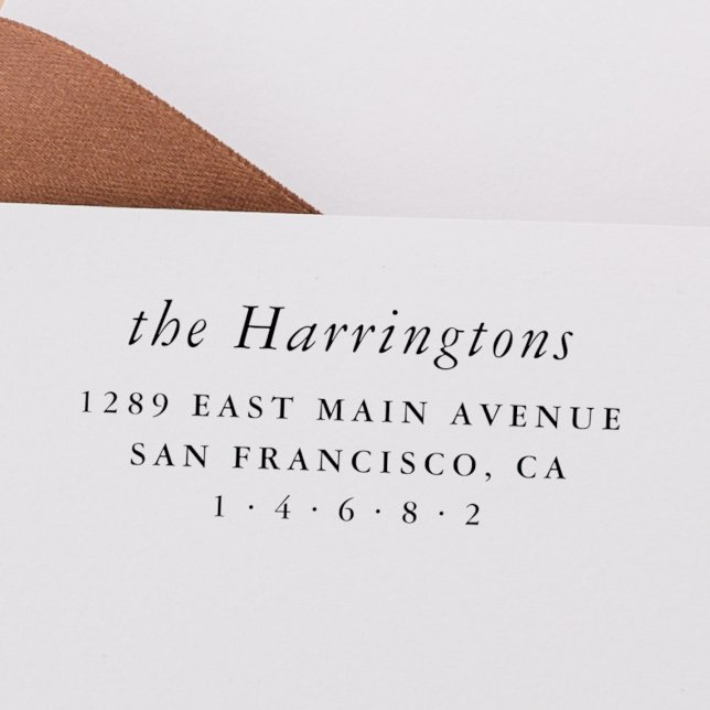 Rücksendeadresse Minimalistischer Familienname Permastempel (Von Creator hochgeladen)