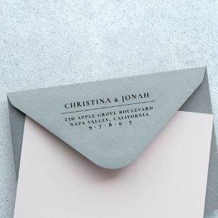 Rücksendeadresse Minimalistischer Typografie-Coupé Gummistempel