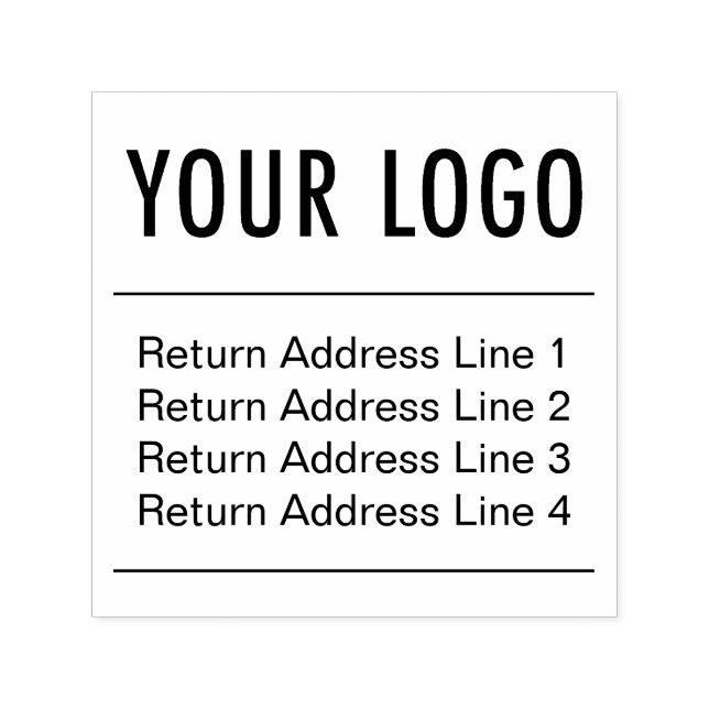 Rücksendeadresse mit dem Firmenlogo Permastempel (Design)