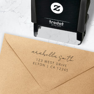 Rücksendeadresse Moderne Minimalistische Elegant Permastempel