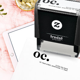 Rücksendeadresse Moderne Minimalistische Monogramm Permastempel