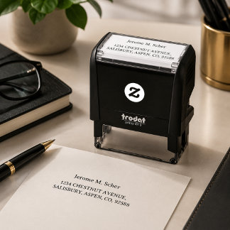 Rücksendeadresse Moderne Minimalistische Schrift N Permastempel