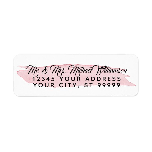 Rücksendeadresse Moderne Wasserfarbe Pinselstrich  (Vorne)