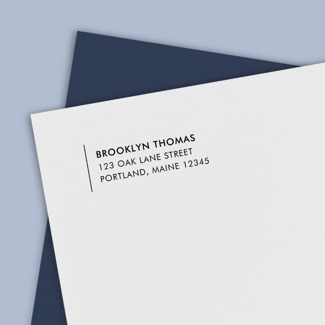 Rücksendeadresse moderner Liniennamen Permastempel (Von Creator hochgeladen)