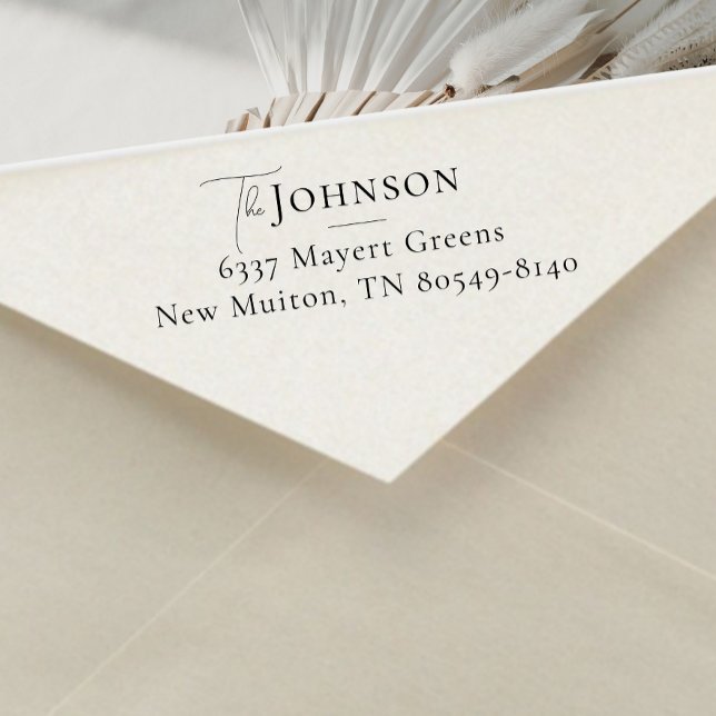 Rücksendeadresse Moderner Minimalistischer Familie Permastempel (Von Creator hochgeladen)