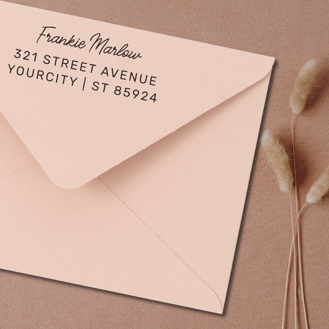 Rücksendeadresse Moderner Minimalistischer Skriptn Permastempel (Von Creator hochgeladen)