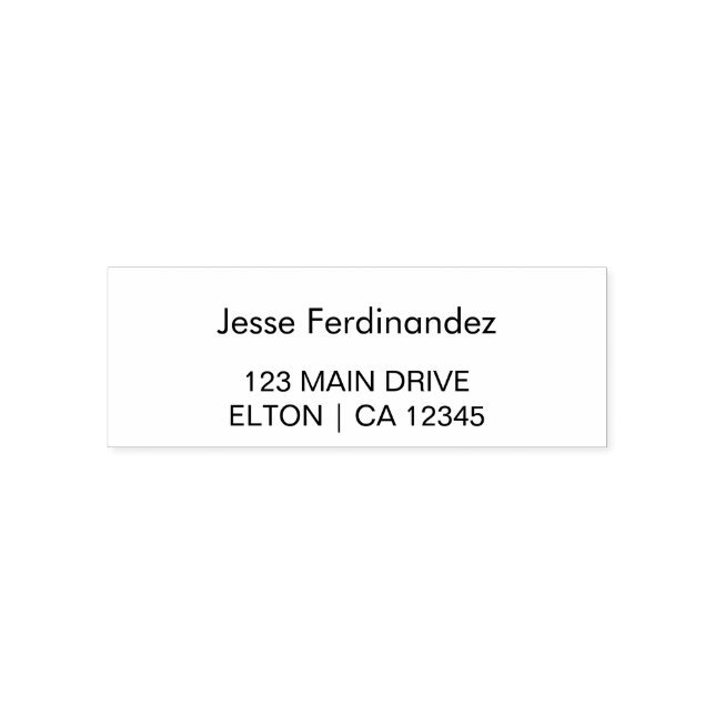 Rücksendeadresse Moderner Minimalistischer Skriptn Permastempel (Design)