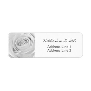 Rücksendeadresse-Natur-BlumenFoto-Weiß-Rose
