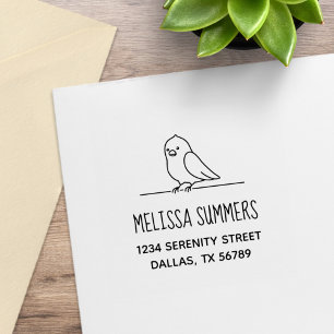 Rücksendeadresse niedlich Parakeet Parrot Bird Gummistempel