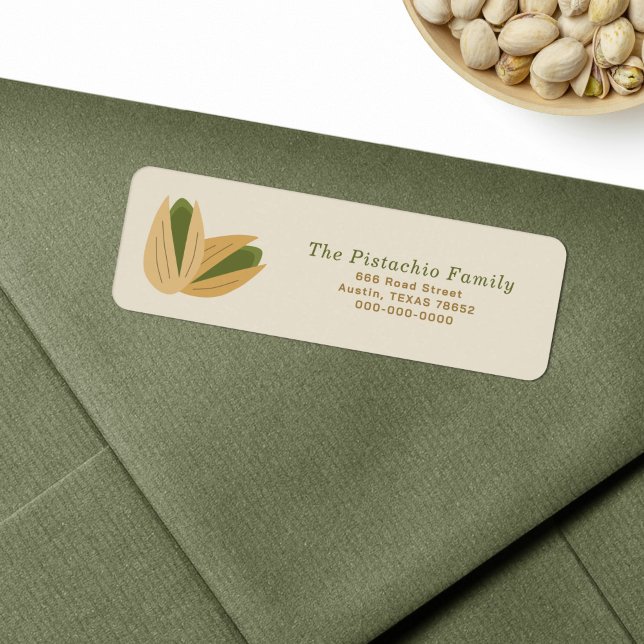 Rücksendeadresse Pistachio (Pistachio Return Address Label)