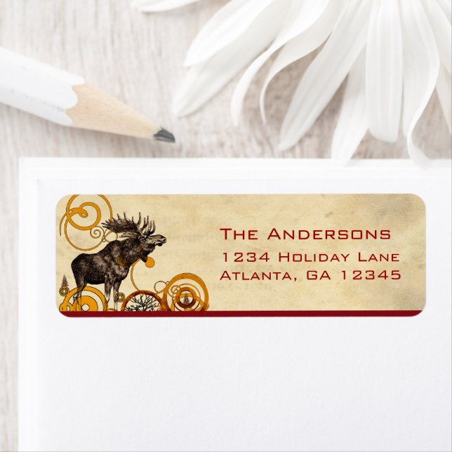 Rücksendeadresse Roter Pine Moose Trees (Insitu)