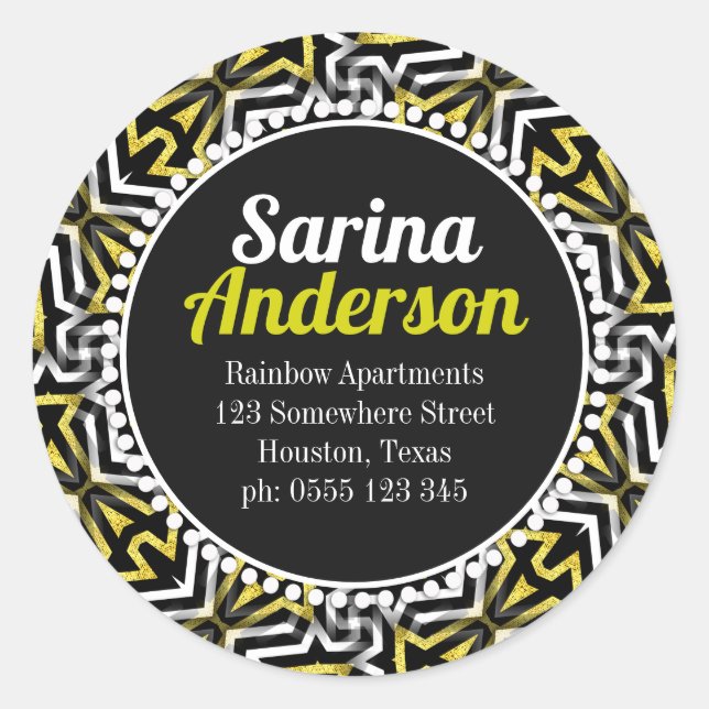 Rücksendeadresse Runder Aufkleber (Vorderseite)