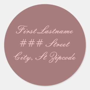 Rücksendeadresse Runder Aufkleber