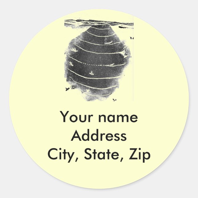 Rücksendeadresse Runder Aufkleber (Vorderseite)