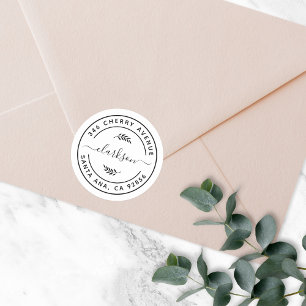 Rücksendeadresse Runder Aufkleber