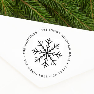 Rücksendeadresse-Stempel Weihnachts-Schneeflocke Gummistempel