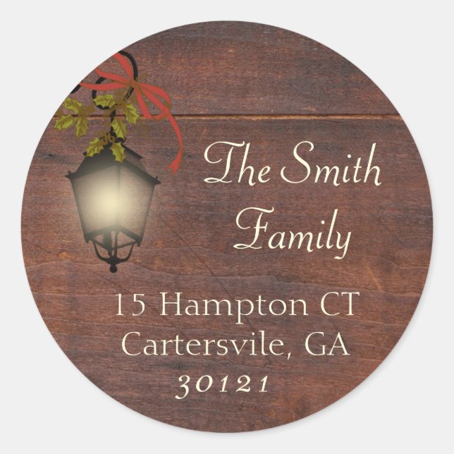 Rücksendeadresse Sticker Christmas Lantern (Vorderseite)