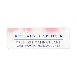 RÜCKSENDEADRESSE Stilvoll marinebrosa Aquarell