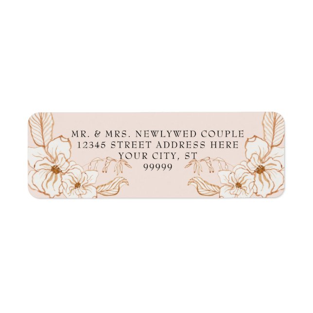 Rücksendeadresse Terra Cotta Gold in Rosa (Vorne)