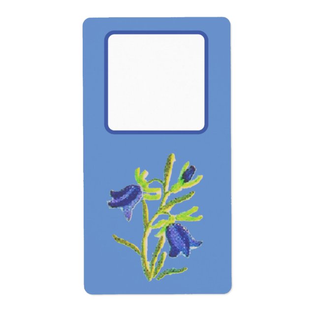 Rücksendeadresse Versand Labels Blume Design (Vorne)