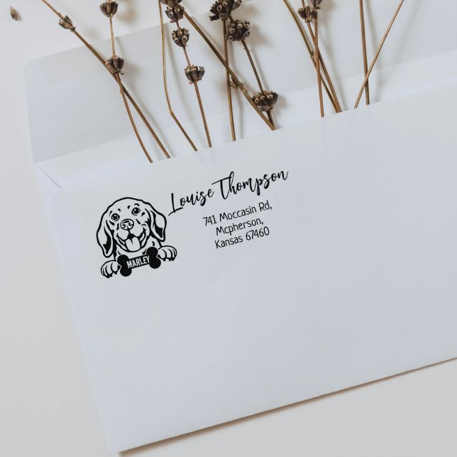 Rücksendeadresse von Beagles, Hunde Gummistempel (Von Creator hochgeladen)