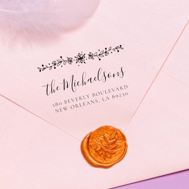 Rücksendeadresse von benutzerdefinierten botanisch gummistempel (Von Creator hochgeladen)