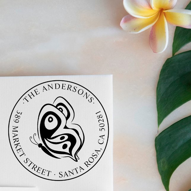 Rücksendeadresse von benutzerdefinierten Schmetter Gummistempel (Von Creator hochgeladen)