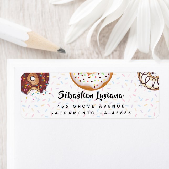 Rücksendeadresse von Donuts und Sprinklen (Insitu)