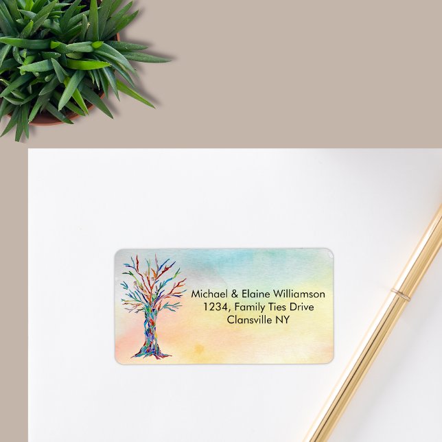 Rücksendeadresse von Familienbaum Adressaufkleber (Von Creator hochgeladen)