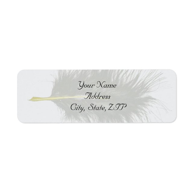 Rücksendeadresse von Gold und White Marabou Feathe (Vorne)
