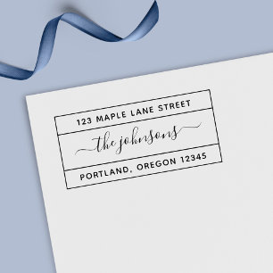 Rücksendeadresse von Kalligrafie-Skripten Permastempel